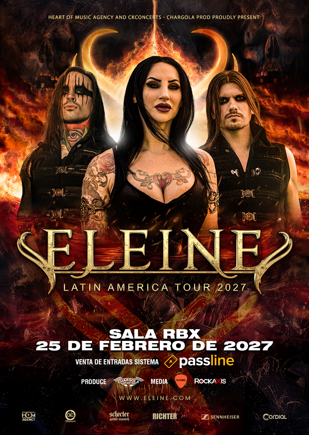 25 de febrero: Eleine por primera vez en Chile